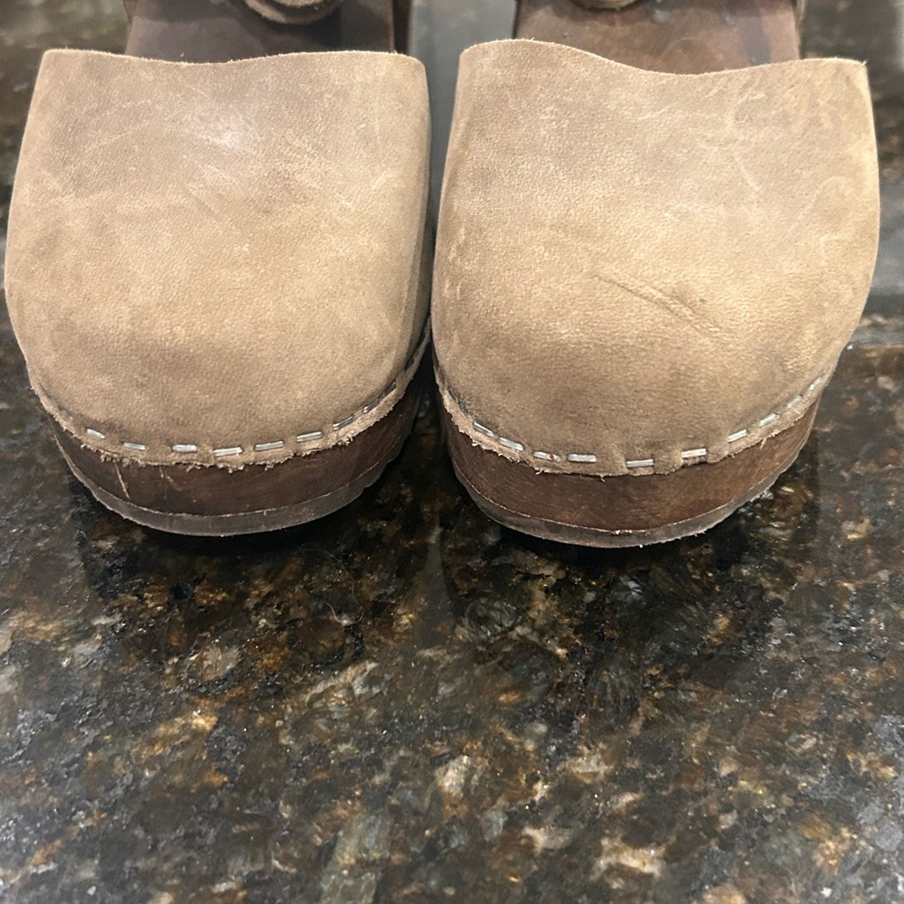 Lotta from Stockholm Swedish Tan Leather Clogs SIZE 37 - Picture 2 of 5